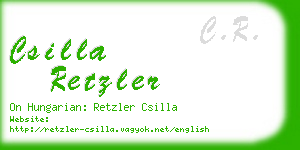 csilla retzler business card